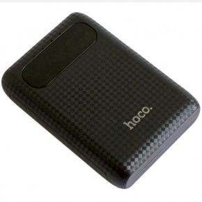 HOCO B20 | Портативное зарядное устройство Power Bank с двумя выходами USB и экраном (10000 mAh) (Черный)  Epik