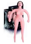 ToyFa Надувная секс-кукла брюнетка с реалистичной головой (телесный)