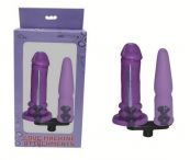 MyWorld - DIVA Фиолетовая двойная насадка для секс-машин (фиолетовый с черным)