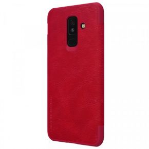 Nillkin Qin натур. кожа | Чехол-книжка для Samsung Galaxy A6 Plus (2018) (Красный)  Nillkin