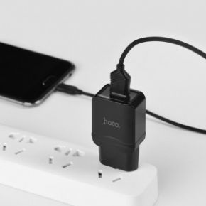 HOCO C22A | Сетевое зарядное устройство с кабелем microUSB (100 см) (2.4A)  Epik