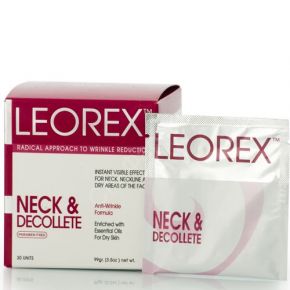 Антивозрастная маска для шеи и декольте Leorex (Леорекс) 10 штук Leorex