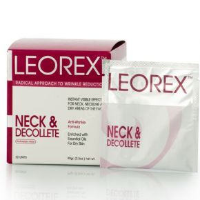 Антивозрастная маска для шеи и декольте  Leorex (Леорекс) 30 штук Leorex