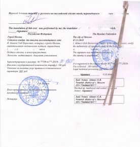 Перевод справки о несудимости