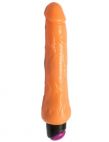 Eroticon Телесный вибратор-реалистик с венками - 26,5 см. (телесный)