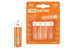 Элементы питания LR6 AA Alkaline 1,5V BP-4 TDM <span style="white-space:nowrap;"><i class="icon16 color" style="background:#F6AC44;"></i>TDM ЕLECTRIC</span>