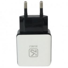 IKAKU Thunder | Сетевое зарядное устройство с двумя разъемами USB (2,5А) (Белый)  Epik
