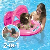 Универсальный надувной круг с навесом 2-in-1 Baby Boat для девочек