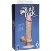 Вибромассажер-реалистик телесного цвета на присоске The Realistic Cock Vibrating 6” - 21,6 см. телесный