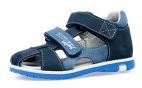 Модель: 422059-21 синий Туфли летние для мальчика, натуральная кожа "Котофей"