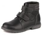 Модель: 55230 Б-1 черные Кожаные ботинки подростковые, мужские "Шаговита"