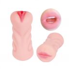 Bior toys Телесный двусторонний мастурбатор SEXY FRIEND - вагина и ротик (телесный)