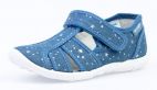 Модель: 421061-12 голубые Туфли летние дошкольные текстиль "Котофей"