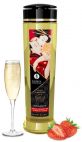 Shunga Массажное масло с ароматом клубники и шампанского Romance - 240 мл.