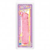 Розовый прозрачный гелевый фаллоимитатор Сristal Jellies - 20 см. Doc Johnson