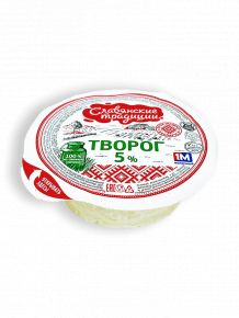 Творог Славянские традиции 5% 355г вакуум ООО "Минский молочный завод №1"