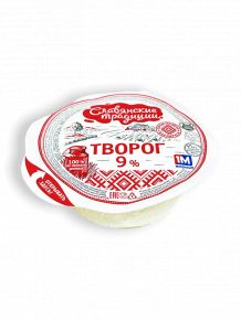 Творог Славянские традиции 9% 355г вакуум ООО "Минский молочный завод №1"