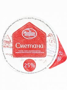 Сметана Молочный гостинец 25% 380г стакан ГП "Молочный гостинец" г.Минск