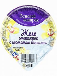 Желе сметанное Венский завтрак ванилин 15% 140г стакан ООО "Минский молочный завод №1"