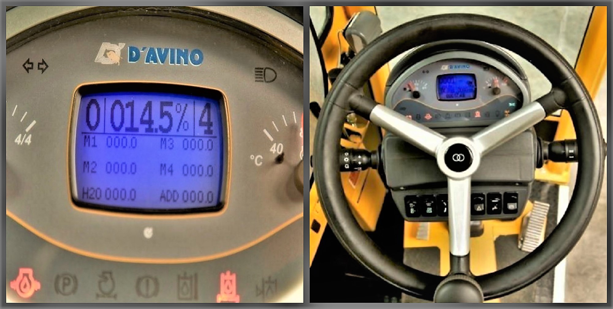 дисплей и управление автобетоносмесителя с самозагрузкой Давино